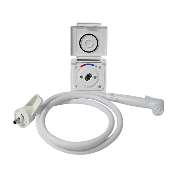 Coast RV External Camper Shower Point-White 1.5m Hose