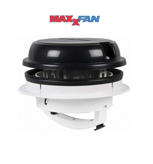 Maxxfan Dome Plus LED Roof/Wall Vent Black 216mm